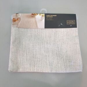 Loom + Forge Textured Cotton Table Runner NWT 14"x72" Tan